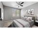 Spacious bedroom with ceiling fan and access to private balcony at 20100 N 78Th Pl # 2179, Scottsdale, AZ 85255