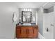 Updated bathroom with a vanity, shower, and modern fixtures at 20100 N 78Th Pl # 2179, Scottsdale, AZ 85255