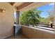 Private balcony with scenic views of trees and buildings at 20100 N 78Th Pl # 2179, Scottsdale, AZ 85255