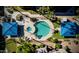 Bird's-eye view of community pool, spa, and surrounding landscape at 5122 N 31St Way # 227, Phoenix, AZ 85016