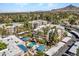 Aerial view of community pool and building at 5136 N 31St Pl # 612, Phoenix, AZ 85016