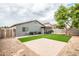 Backyard with artificial turf and patio area at 1244 E Desert Rose Trl, San Tan Valley, AZ 85143