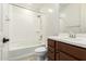 Bathroom features a bathtub, toilet and single vanity at 19314 S 208Th Pl, Queen Creek, AZ 85142