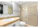 Bathroom with updated vanity and shower at 7625 E Camelback Rd # A418, Scottsdale, AZ 85251