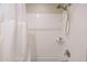 Clean bathroom with shower and a small shelf at 11040 E Tumbleweed Ave, Mesa, AZ 85212