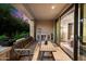 Outdoor patio with seating area and access to interior at 7175 E Camelback Rd # 107, Scottsdale, AZ 85251