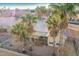 Aerial view of house, showing backyard and landscaping at 22625 N Las Vegas Dr, Sun City West, AZ 85375