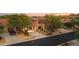 House exterior, aerial view at dusk; two-story home with a covered carport at 32029 N 20Th Ln, Phoenix, AZ 85085