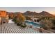 Large pool with patio and mountain views at 23036 N Via Ventosa Dr, Scottsdale, AZ 85255