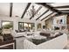 Spacious living room with fireplace and high ceilings at 23036 N Via Ventosa Dr, Scottsdale, AZ 85255