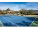 Private lighted tennis court with mountain views at 23036 N Via Ventosa Dr, Scottsdale, AZ 85255