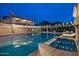 Stunning pool and spa area with outdoor lighting at 23036 N Via Ventosa Dr, Scottsdale, AZ 85255