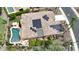 Home with solar panels and pool, bird's eye view at 28352 N 124Th Dr, Peoria, AZ 85383