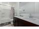 Bathroom boasts a double vanity, shower, and bathtub at 3454 E Jasmine Way, San Tan Valley, AZ 85143