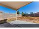 Covered patio overlooking a large, unlandscaped backyard at 4545 N 67Th Ave # 1242, Phoenix, AZ 85033