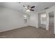 Large bedroom with ceiling fan and access to bathroom at 812 E Agua Fria Ln, Avondale, AZ 85323