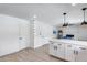 Modern kitchen with white cabinets and island at 2616 S Extension Rd, Mesa, AZ 85210