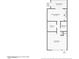 Floor plan showing a one bedroom, one bath condo with an open living room and kitchen at 7436 E Chaparral Rd # B148, Scottsdale, AZ 85250