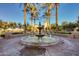 Community fountain with palm trees and a clock tower in background at 20377 W Terrace Ln, Buckeye, AZ 85396