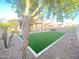 Backyard with artificial turf and mature shade tree at 2932 N 115Th Ln, Avondale, AZ 85392