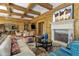 Luxurious lobby with comfortable seating, fireplace, and large screen TV at 7175 E Camelback Rd # 202, Scottsdale, AZ 85251