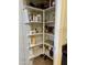 Well-organized pantry with ample shelving for food storage at 1250 S Rialto -- # 47, Mesa, AZ 85209