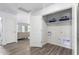 Small laundry closet with washer and dryer hookups at 14852 S Diablo Rd, Arizona City, AZ 85123