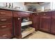 Kitchen drawers with various storage options at 8876 S Santa Elizabeth Dr, Goodyear, AZ 85338