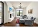 Cozy sitting room with fireplace and comfortable seating at 24546 N 91St St, Scottsdale, AZ 85255