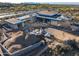 Aerial view of a modern home under construction, showcasing desert landscape at 40575 N 109Th Pl, Scottsdale, AZ 85262