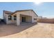 Spacious backyard with patio and desert landscaping at 21354 E Sparrow Dr, Queen Creek, AZ 85142