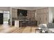 Modern kitchen with island, ample cabinetry, and hardwood floors at 40575 N 109Th Pl, Scottsdale, AZ 85262