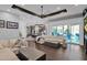 Spacious living room with large sectional sofa and fireplace at 3749 E Juniper Cir, Mesa, AZ 85205