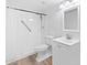 Updated bathroom with white vanity, toilet and walk-in shower at 4303 E Cactus Rd # 441, Phoenix, AZ 85032