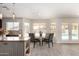 Kitchen dining area with view of backyard and pool at 5725 E Evans Dr, Scottsdale, AZ 85254