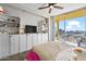 Bedroom with city views and built-in storage at 207 W Clarendon Ave # 20B, Phoenix, AZ 85013