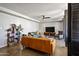 Living room with modern furniture and city views at 207 W Clarendon Ave # 20B, Phoenix, AZ 85013