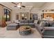 Open living space with sectional sofa and views at 10721 E La Junta Rd, Scottsdale, AZ 85255