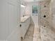 Updated bathroom with a walk-in shower and modern vanity at 4801 E Nisbet Rd, Scottsdale, AZ 85254