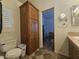 Bathroom with linen closet and toilet at 8700 E University Dr # 339, Mesa, AZ 85207