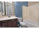 Full bathroom with tub, toilet, and vanity at 13055 W Eagle Talon Trl, Peoria, AZ 85383