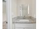 Small bathroom with white vanity and granite countertop at 13036 N 20Th St, Phoenix, AZ 85022