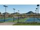 Well-lit pickleball courts with mountain views at 2434 W Rowel Rd, Phoenix, AZ 85085