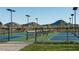 Well-maintained tennis courts with mountain views at 2428 W Rowel Rd, Phoenix, AZ 85085