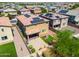 Aerial view showcasing home with solar panels and backyard at 21243 W Coronado Rd, Buckeye, AZ 85396