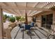 Covered patio with pergola, outdoor furniture, and a view of the desert at 3285 N 159Th Ave, Goodyear, AZ 85395
