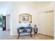 Inviting entryway, showcasing a decorative niche and storage at 3285 N 159Th Ave, Goodyear, AZ 85395