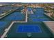 Aerial view of community tennis courts at 19434 N 130Th Ave, Sun City West, AZ 85375