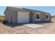 Newly built home with a single car garage and desert landscaping at 14659 N Riverview Ct, Florence, AZ 85132