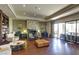 Community lounge with fireplace, comfortable seating, and work stations at 17540 W Glenhaven Dr, Goodyear, AZ 85338